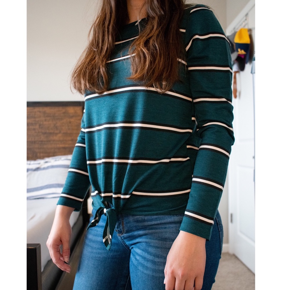 Long sleeve stripped shirt